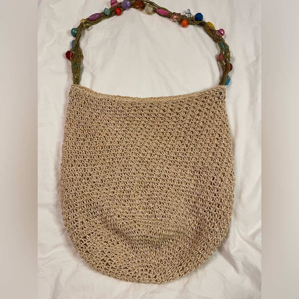 Cappelli Straworld Crochet Bag with Beaded Strap - Picture 2 of 9